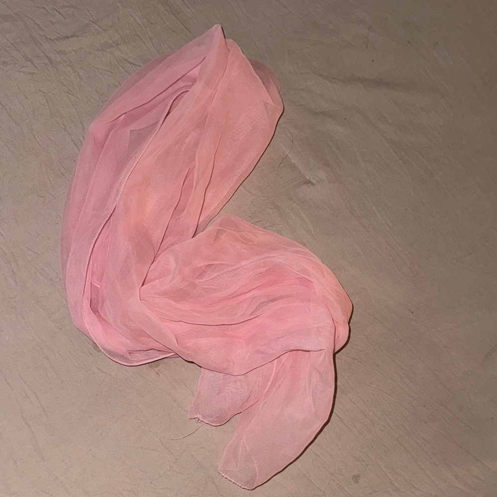 Elegant Pink Chiffon Scarf